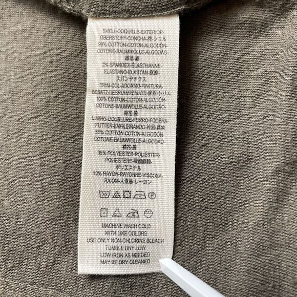 Free People Coated Denim & Sweater Zip Cuff Multi Styled Moto Jacket Olive-8 - Picture 10 of 16